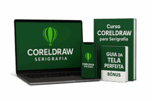 Mockup do curso CorelDRAW para Serigrafia
